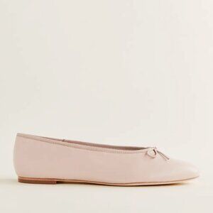 Brand New Reformation Tina Ballet Flat Pink Alabaster Leather - Size 6